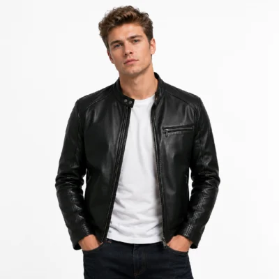 Mens Black Leather Jacket